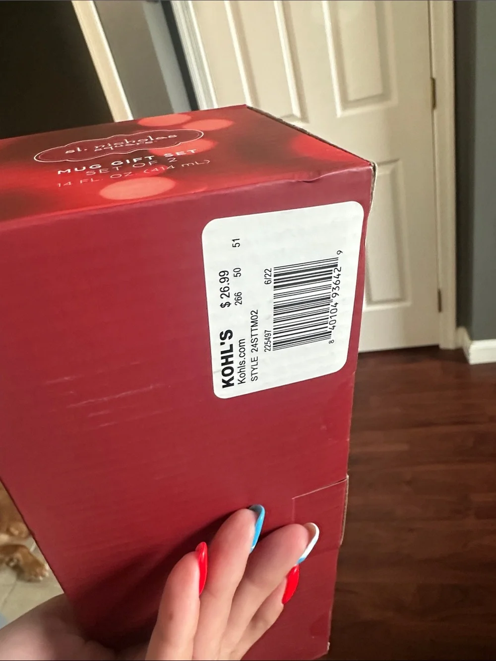 St. Nicholas Square Red Holiday His&Hers Mug Gift Box